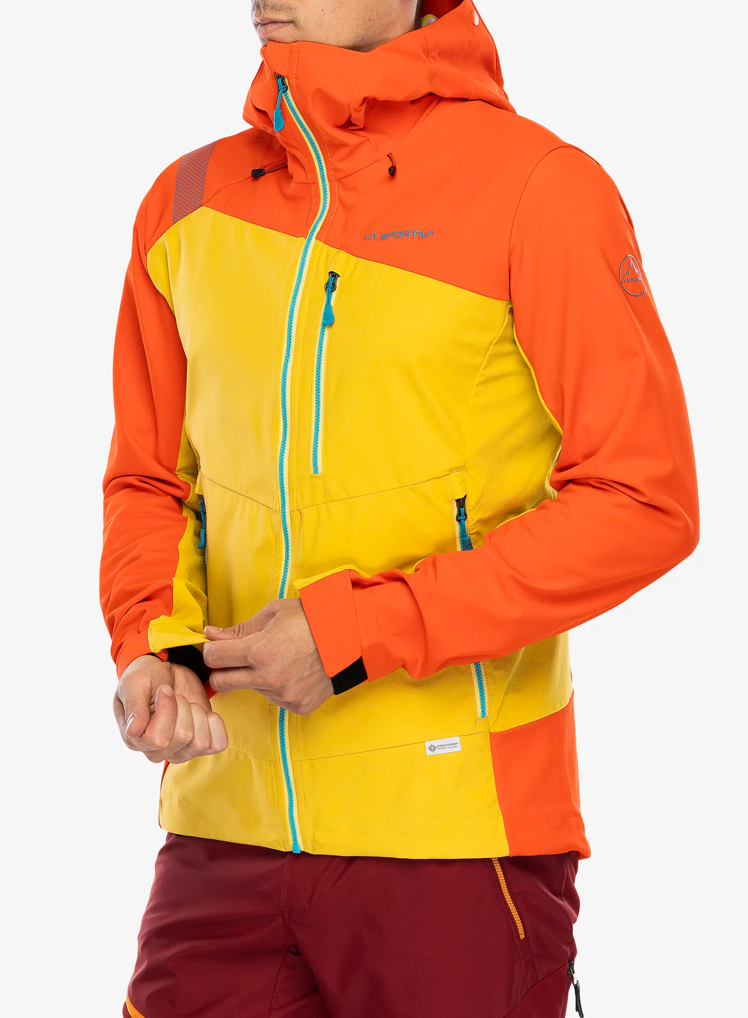 Kurtka softshell La Sportiva Alpine Guide Windstopper Jacket - bamboo/cherry tomato