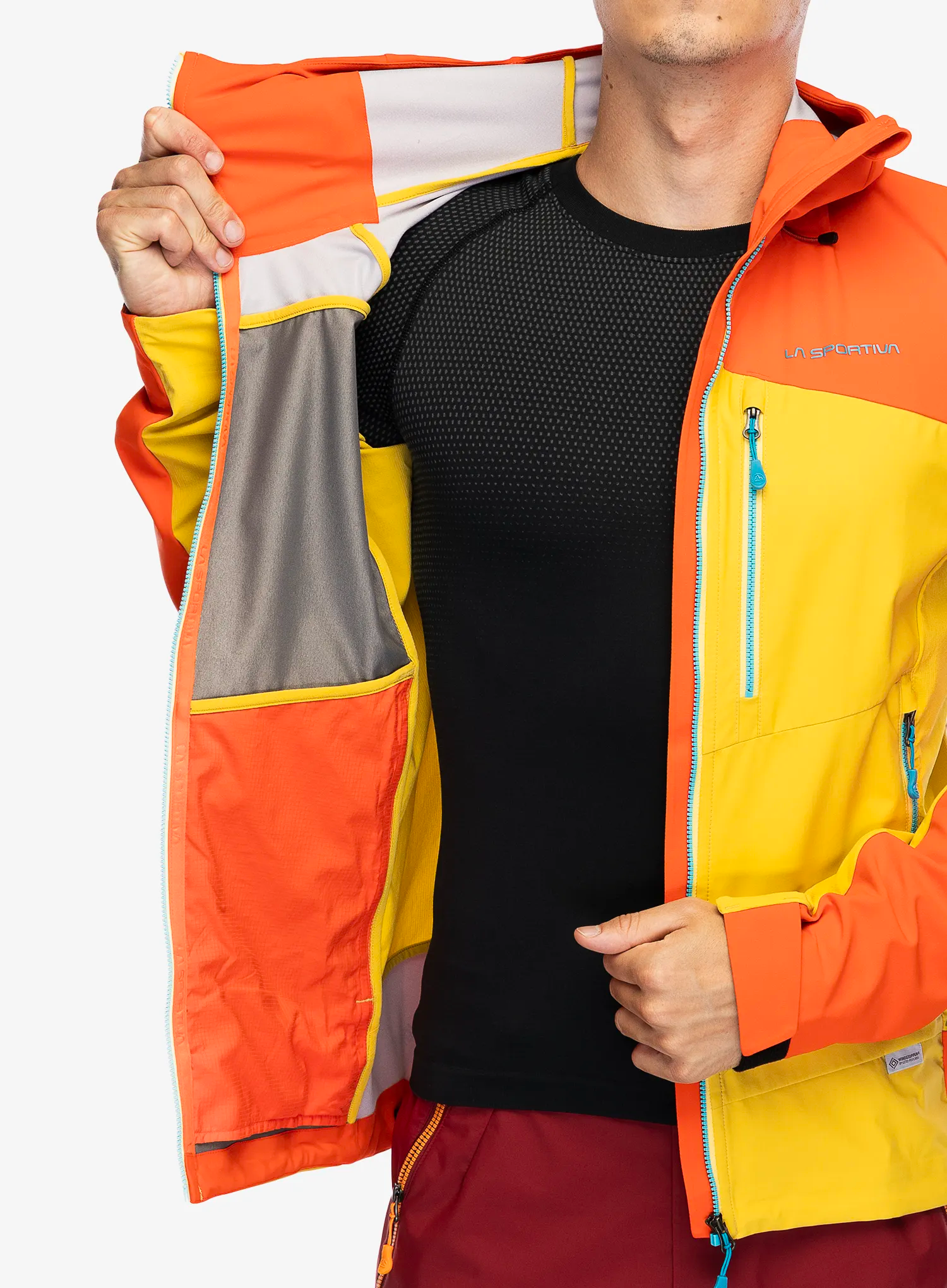 Kurtka softshell La Sportiva Alpine Guide Windstopper Jacket - bamboo/cherry tomato