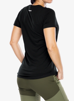 Koszulka merino damska Mammut Tree Wool FL T-Shirt - black/black
