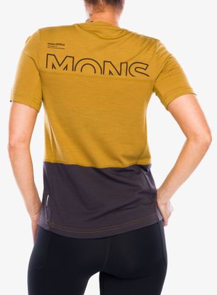 Koszulka rowerowa damska Mons Royale Tarn Merino Shift Tee - shale/cumin