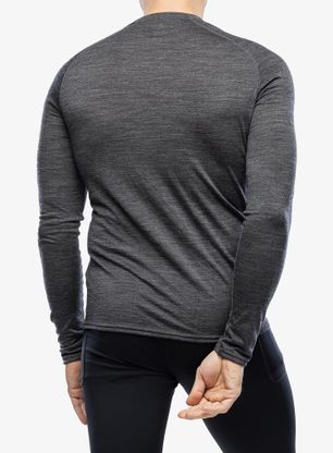 Bluza termiczna Odlo Natural Performance PW 150 BL Top Crew Neck LS - grey melange