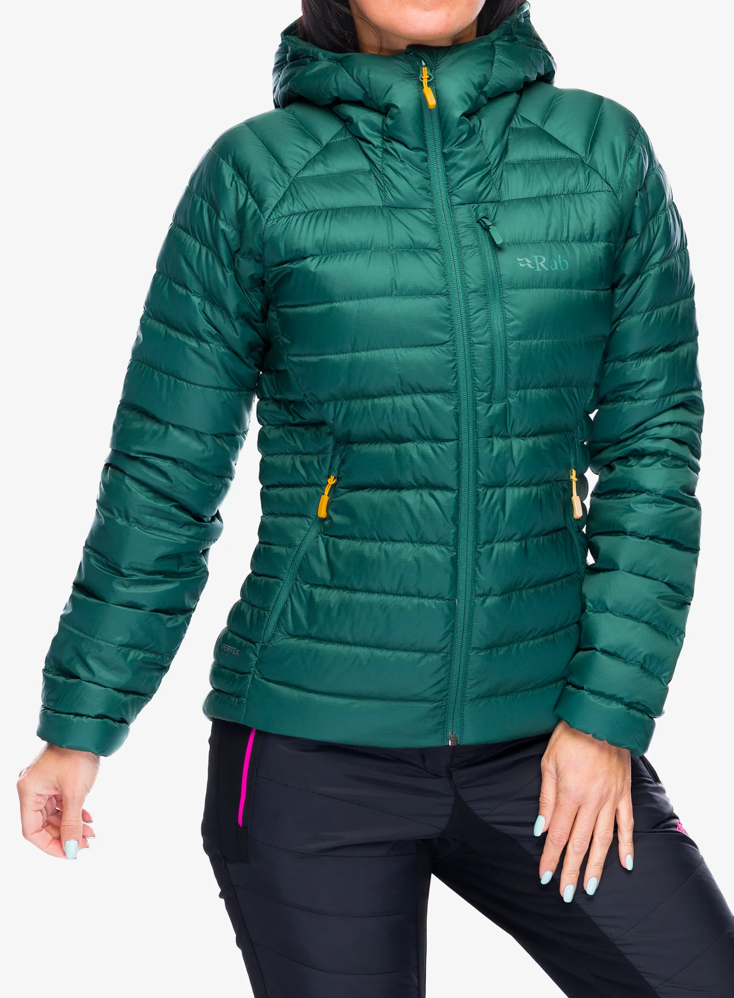 Kurtka puchowa damska Rab Microlight Alpine Jacket - green slate
