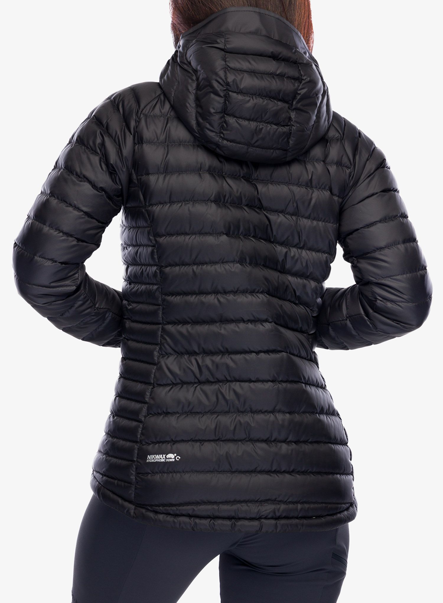 Kurtka puchowa damska Rab Microlight Alpine Long Jacket - black