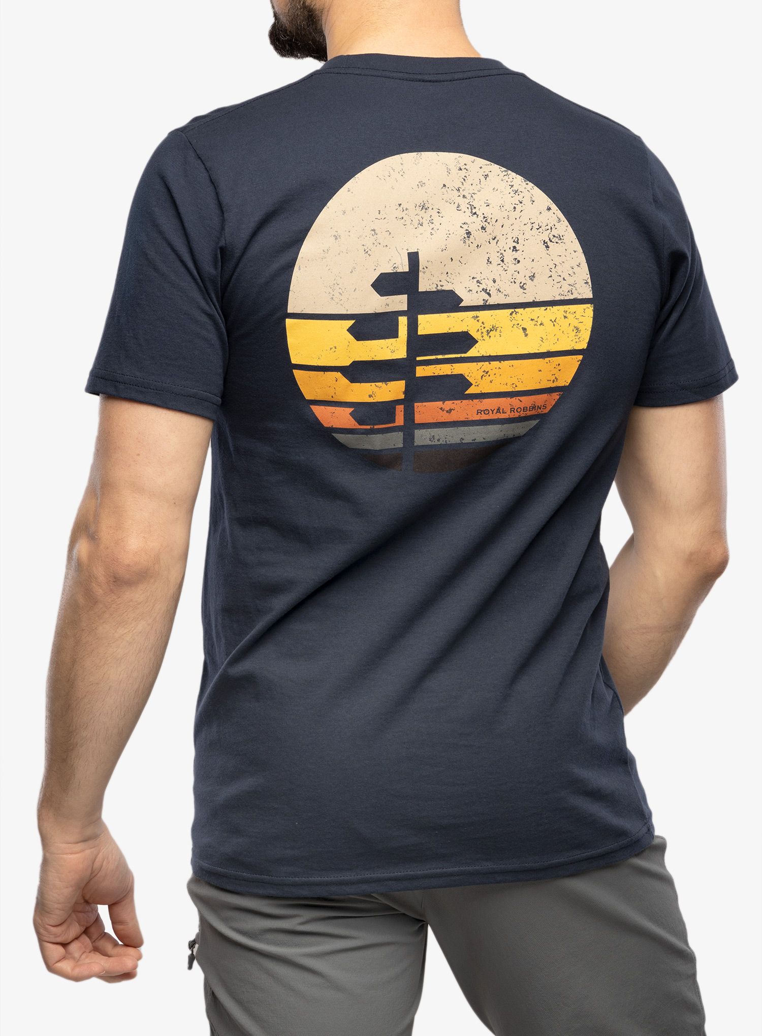 Koszulka bawełniana męska Royal Robbins Sunset Tee SS – navy