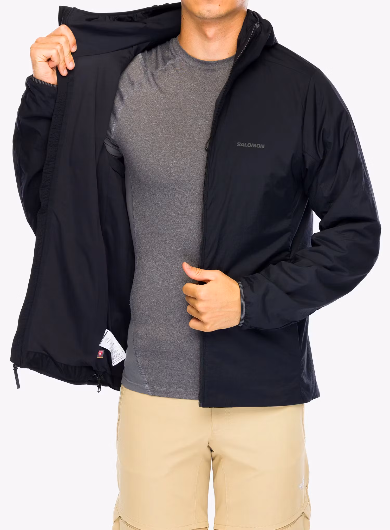 Kurtka ocieplana Salomon Mountain Flex Jacket HD - deep black