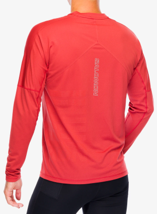 Bluza biegowa Salomon Sense Aero LS Tee GFX - tandoor