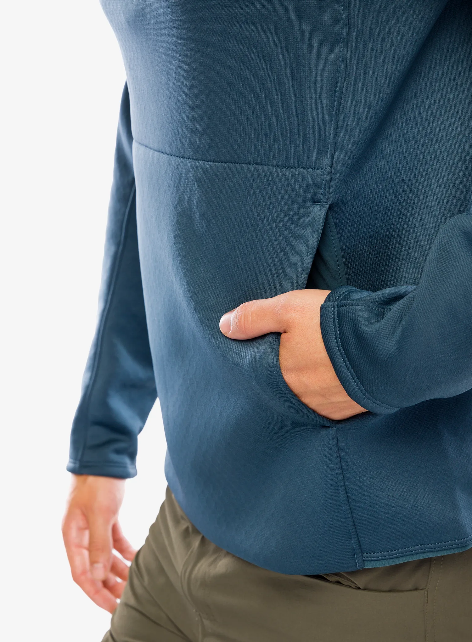 Bluza bez kaptura Salomon Essential Warm Hz Mid - midnight navy