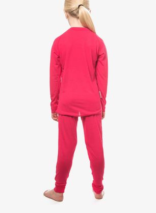 Bielizna termoaktywna dziecięca Sensor Merino Air Set Tee LS + Underpants - magenta