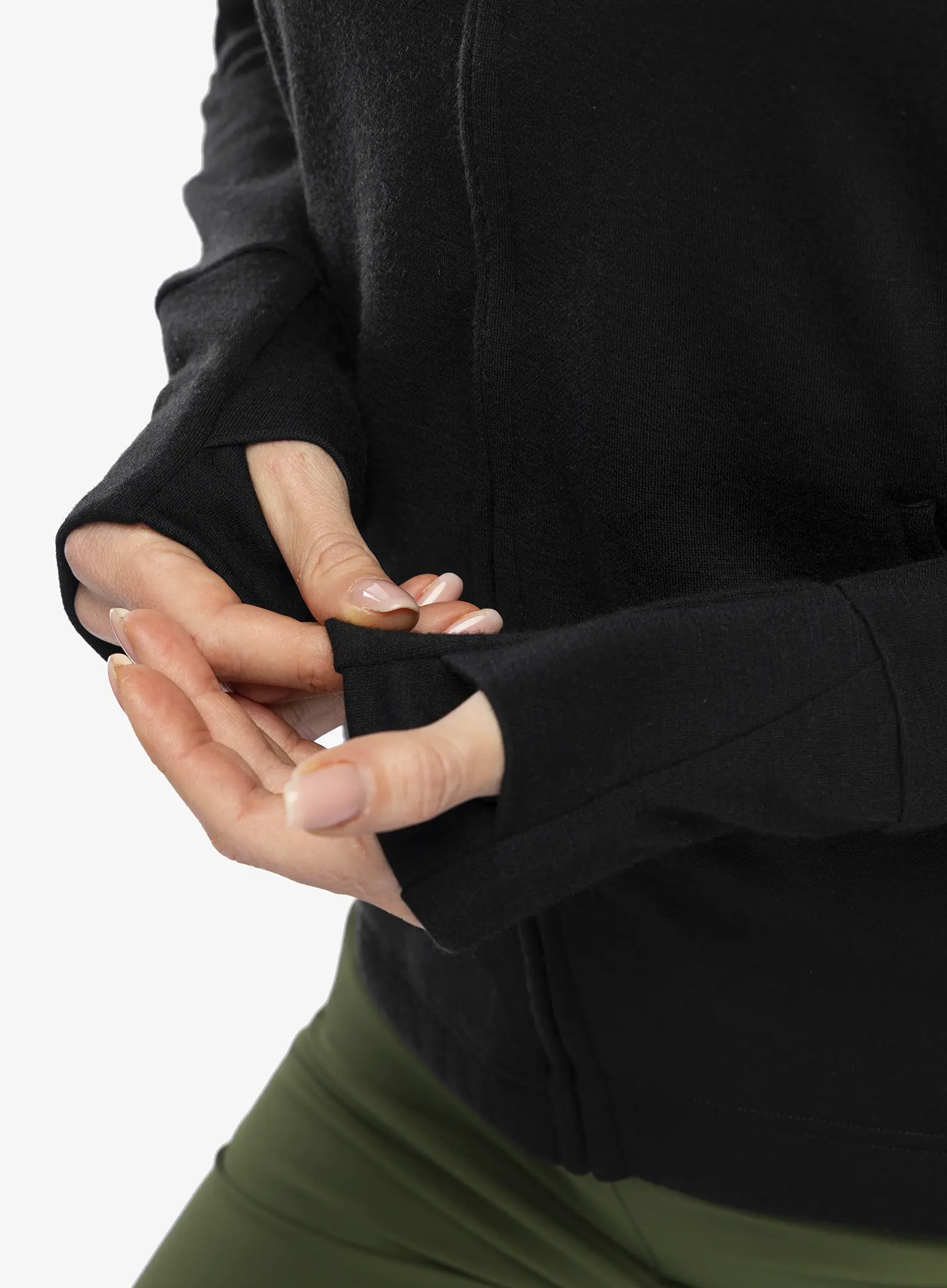 Bluza damska Sensor Merino UP Fleece Full Zip - black