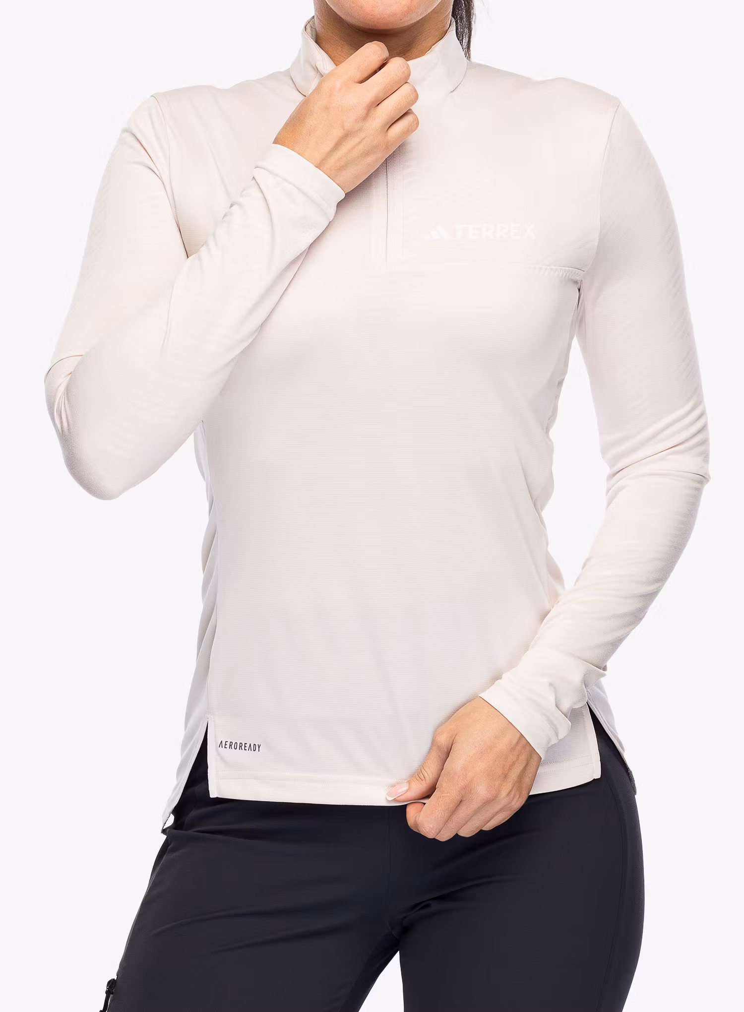 Bluza damska adidas TERREX Multi Half-Zip LS Tee - putty mauve