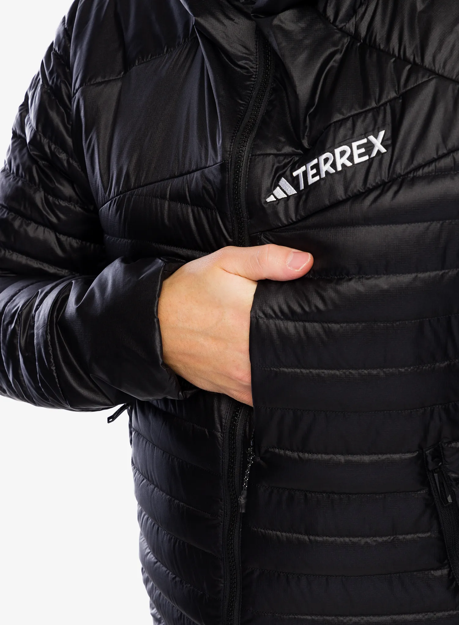 Kurtka puchowa adidas TERREX Techrock Down Hooded Jacket - black