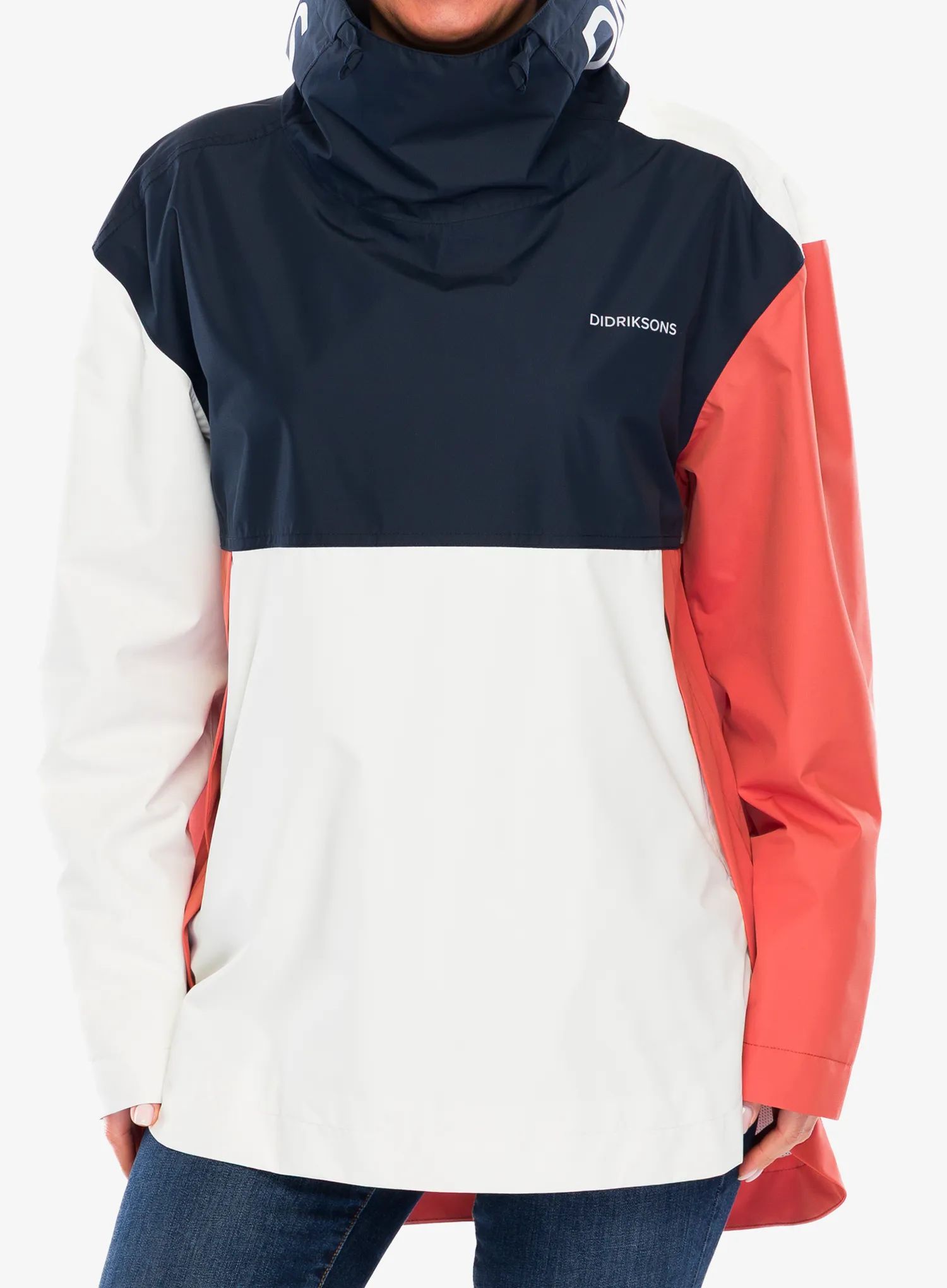 Dámský anorak Didriksons Thyra Jacket 3 - brique red/dark blue/white