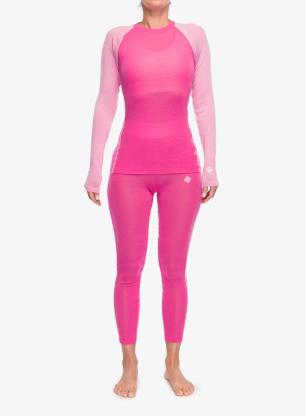 Bielizna termoaktywna damska Kari Traa Kaia Set - bright pink
