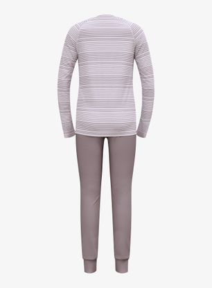 Bielizna termoaktywna dla dziewczynki Odlo Active Warm Eco Set Long – misty lilac/gray ridge