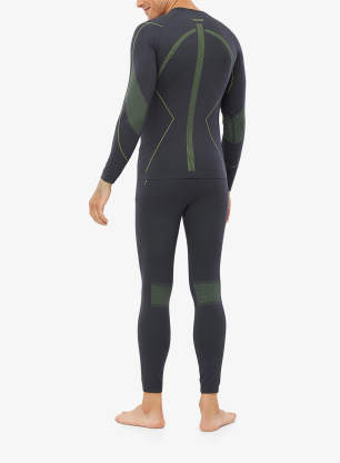 Bielizna termoaktywna Viking Base Layer Rocket Set - dark grey/lime