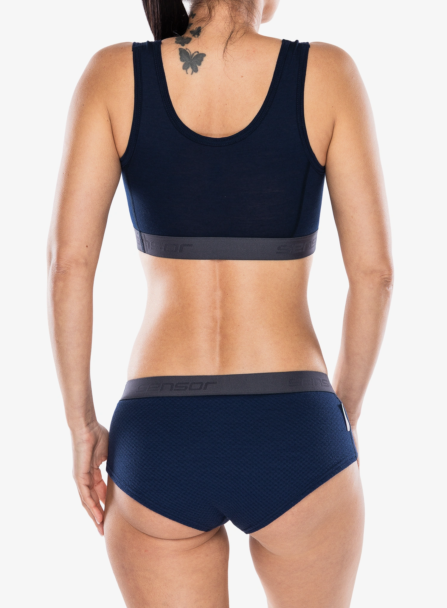 Biustonosz sportowy Sensor Merino Active Bra - deep blue