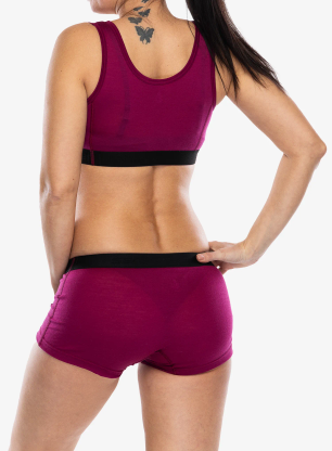 Biustonosz termoaktywny Sensor Merino Active Bra - lilla