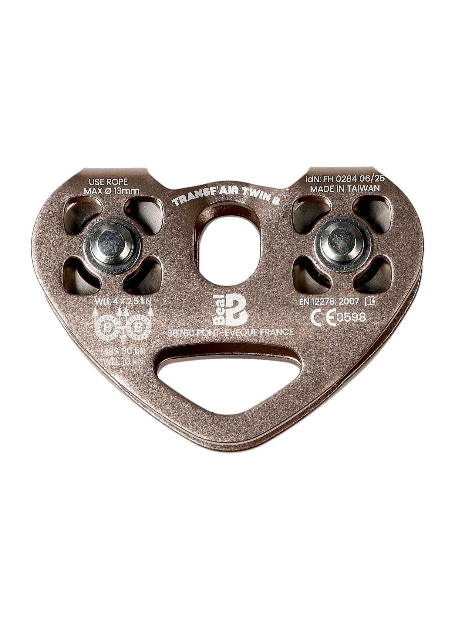 Dvojitá kladka Beal Transf'Air Twin B - stone