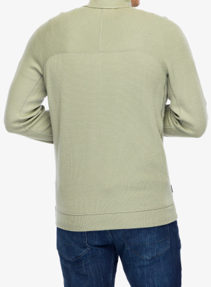 Bluza bez kaptura Icebreaker Merino 260 Waffle Knit Wander LS Half Zip - lichen