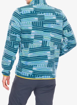 Bluza bez kaptura Patagonia Lightweight Synch Snap-T Pullover - quilty fitz/wetland blue