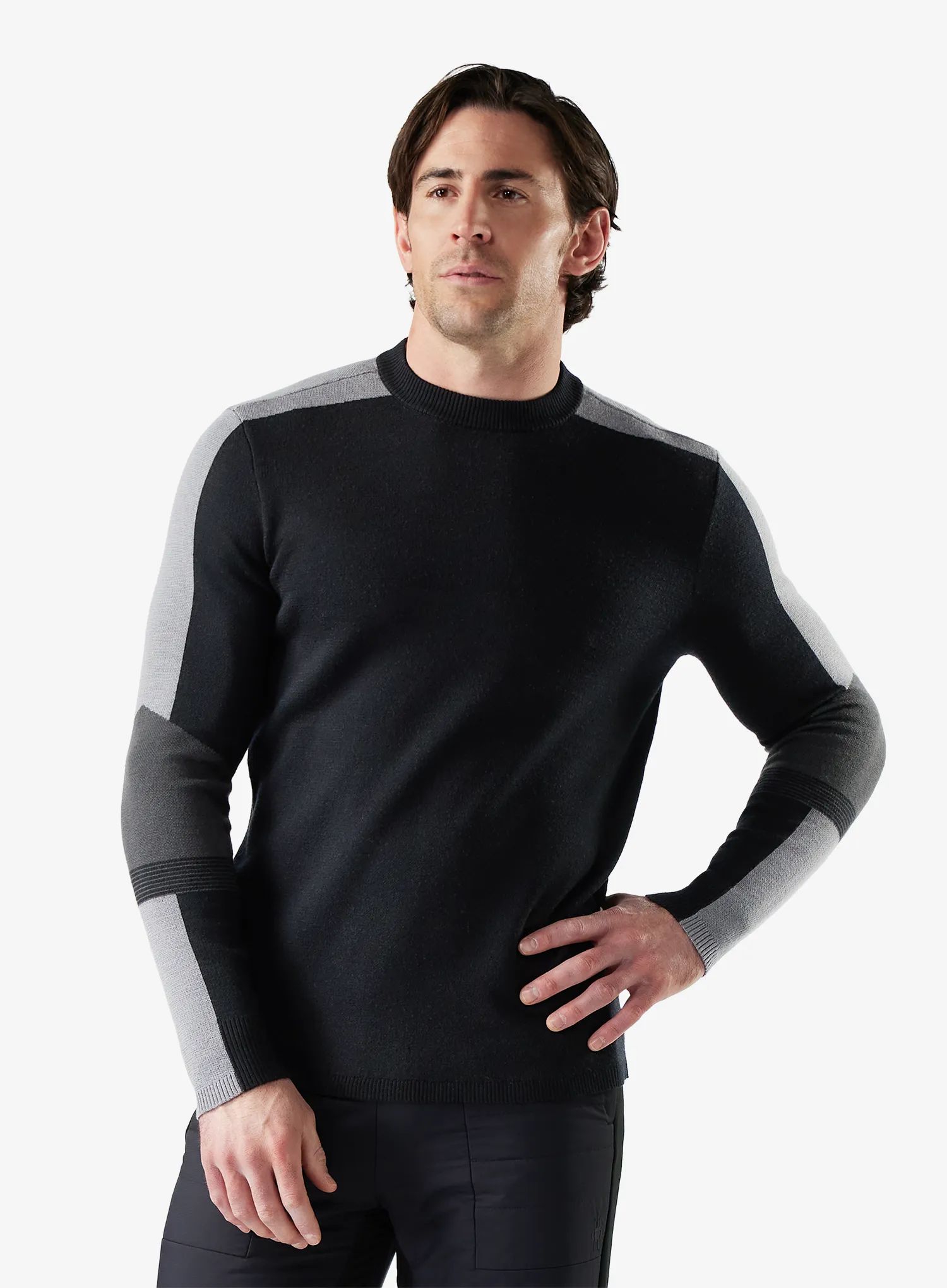 Mikina bez kapuce Smartwool Alpine Crew - black