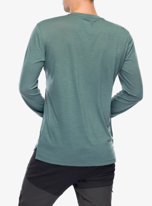 Bluza bez kaptura Super.natural 2 Pitch Ls - balsam green/various