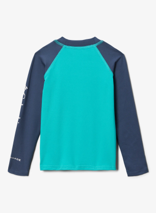 Bluza chłopięca Columbia Sandy Shores Long Sleeve Sunguard - aqua/dark mountain