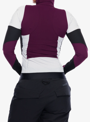 Bluza damska bez kaptura Montura Slick 2 Maglia - quiet grey/wine red