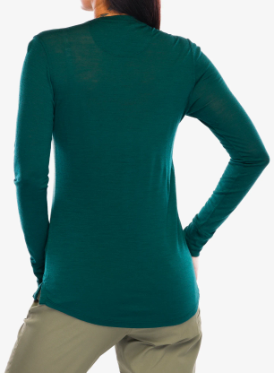 Bluza damska bez kaptura Patagonia L/S Cap Cool Merino Graphic - fitz roy strata/cascade green