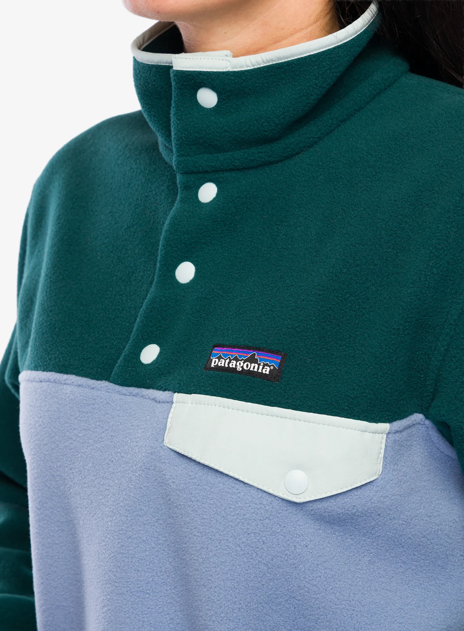 Bluza damska bez kaptura Patagonia Lightweight Synch Snap-T Pullover - barnacle blue