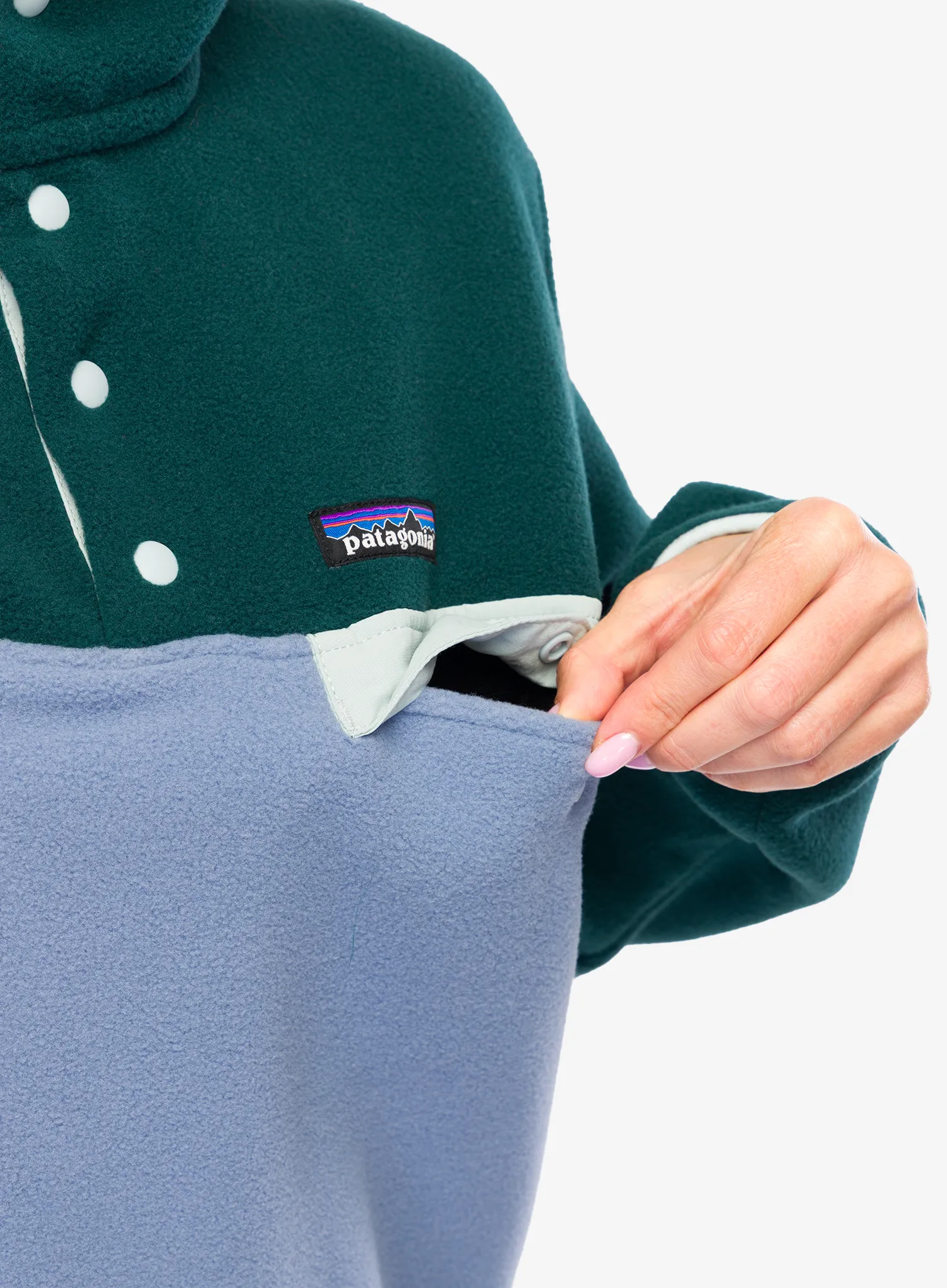 Bluza damska bez kaptura Patagonia Lightweight Synch Snap-T Pullover - barnacle blue