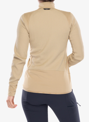 Bluza damska bez kaptura Salewa Puez Waffle Hyb PL Jacket - quicksand