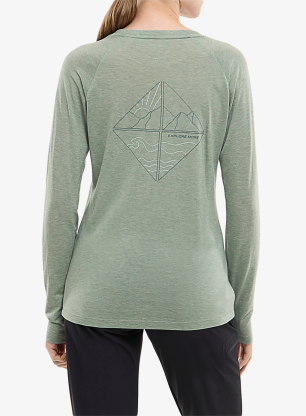 Bluza damska bez kaptura Viking Longsleeve Andali - green