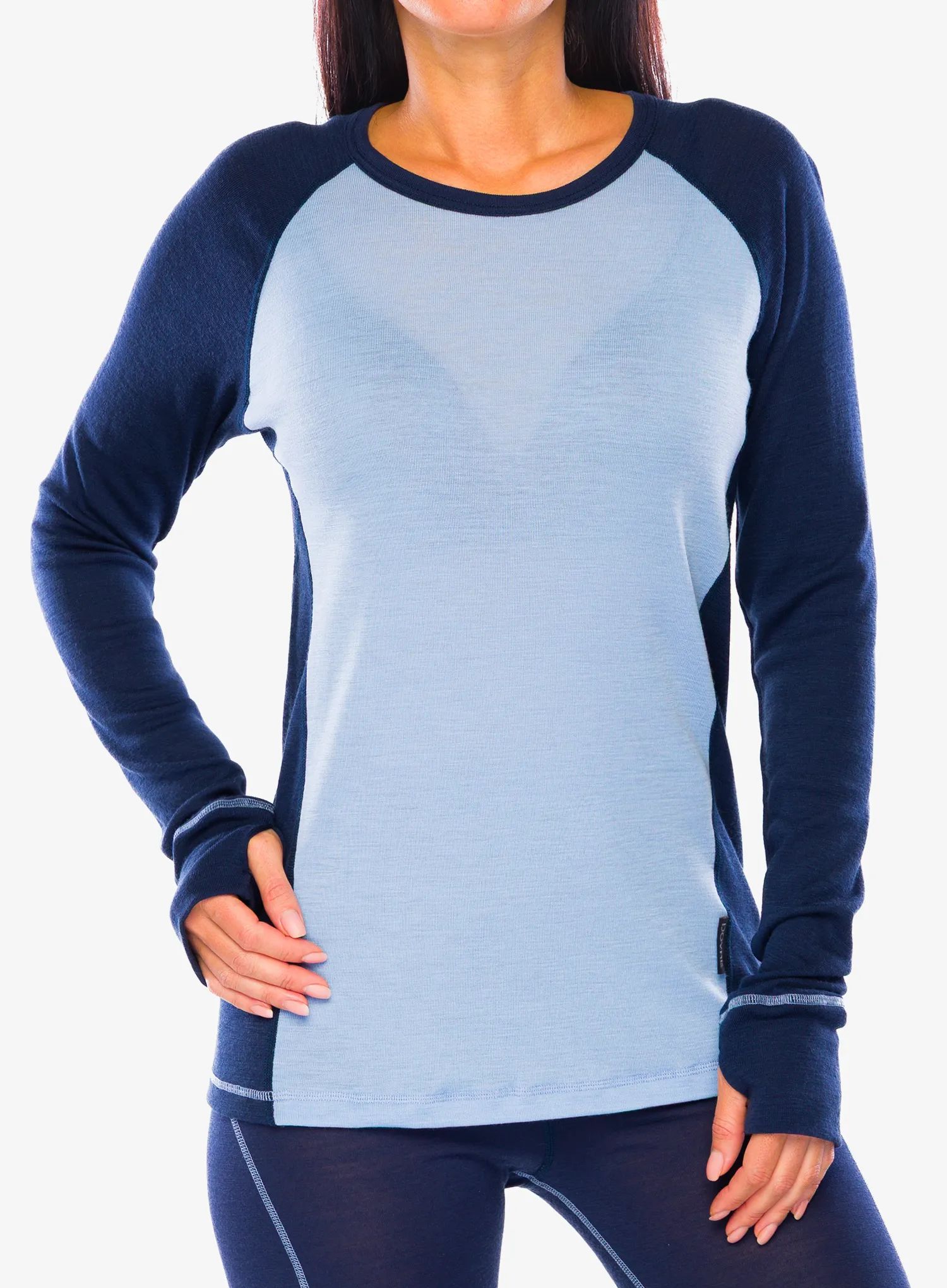 Dámská mikina Dovre 100% Merino Wool LS - navy