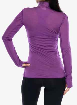 Bluza damska Icebreaker Merino 200 Realfleece Descender LS Half Zip - passion