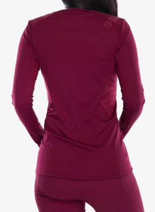 Bluza damska La Sportiva Beyond Longsleeve - redwood/chalk