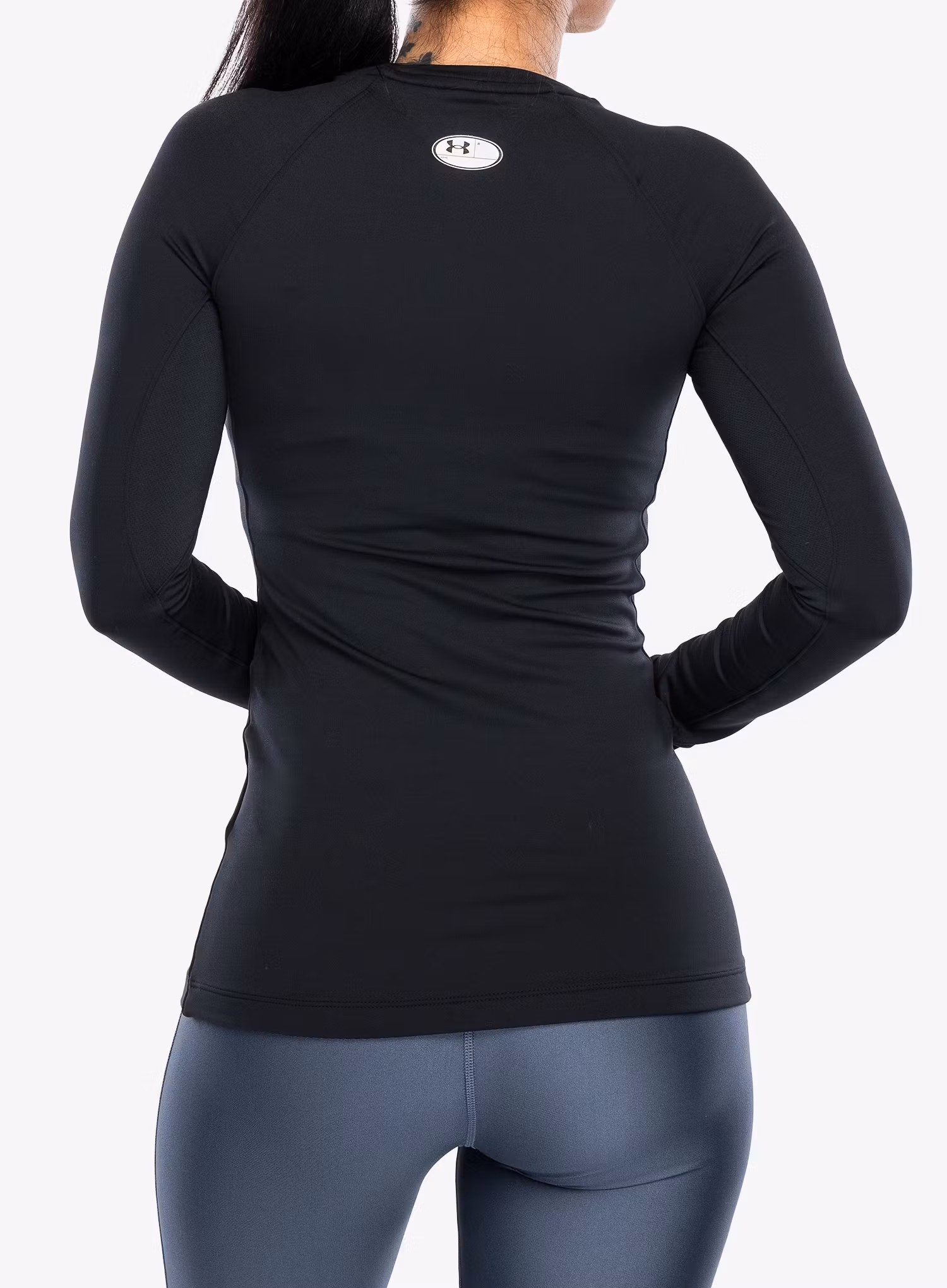 Bluza damska Under Armour ColdGear Authentics Crew - black/white