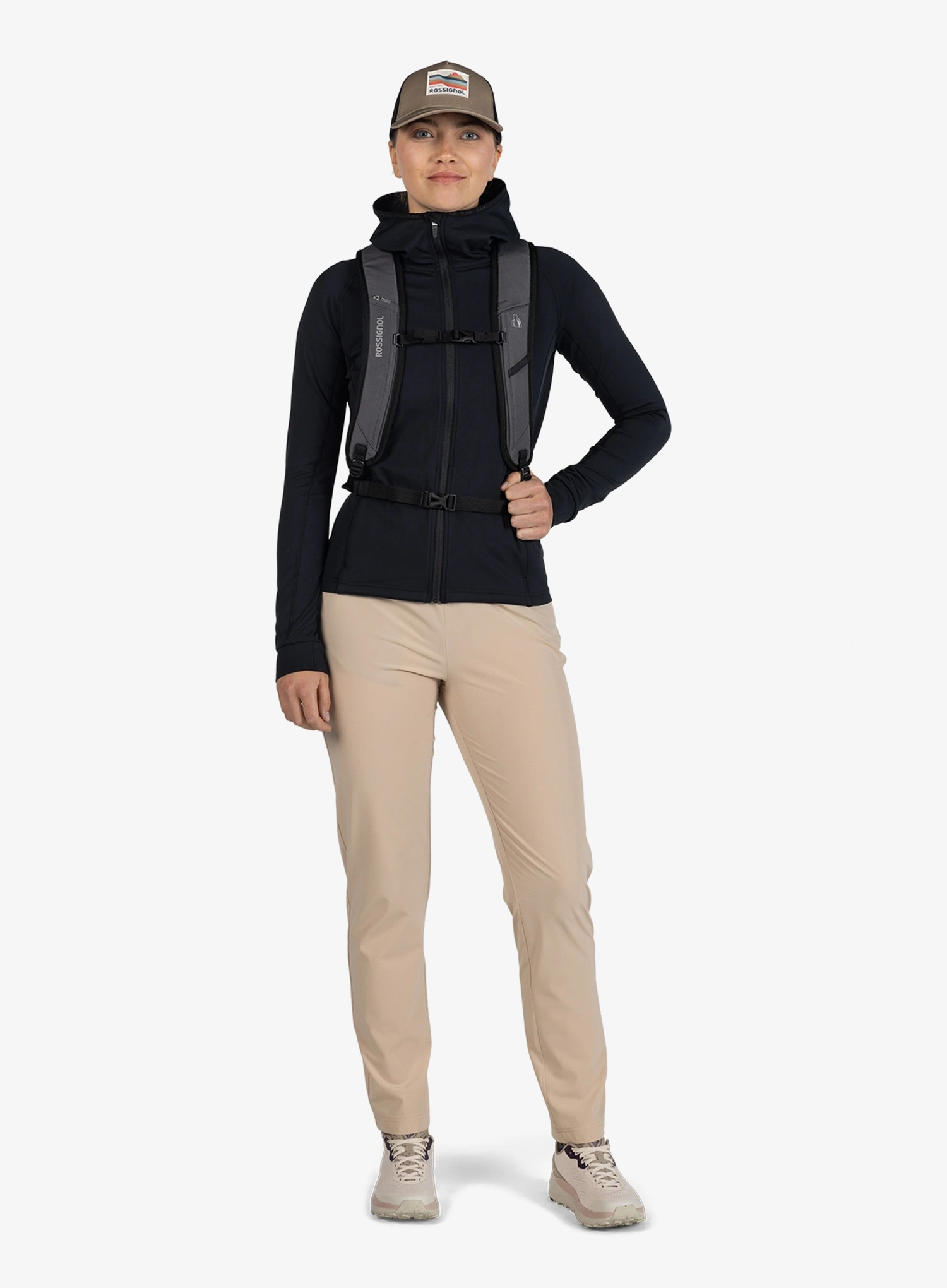 Bluza damska z kapturem Rossignol Mid Layer Thin Full-Zip - black