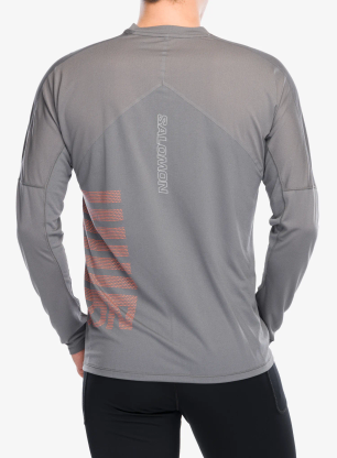 Bluza do biegania Salomon Sense Aero LS Tee GFX - castel