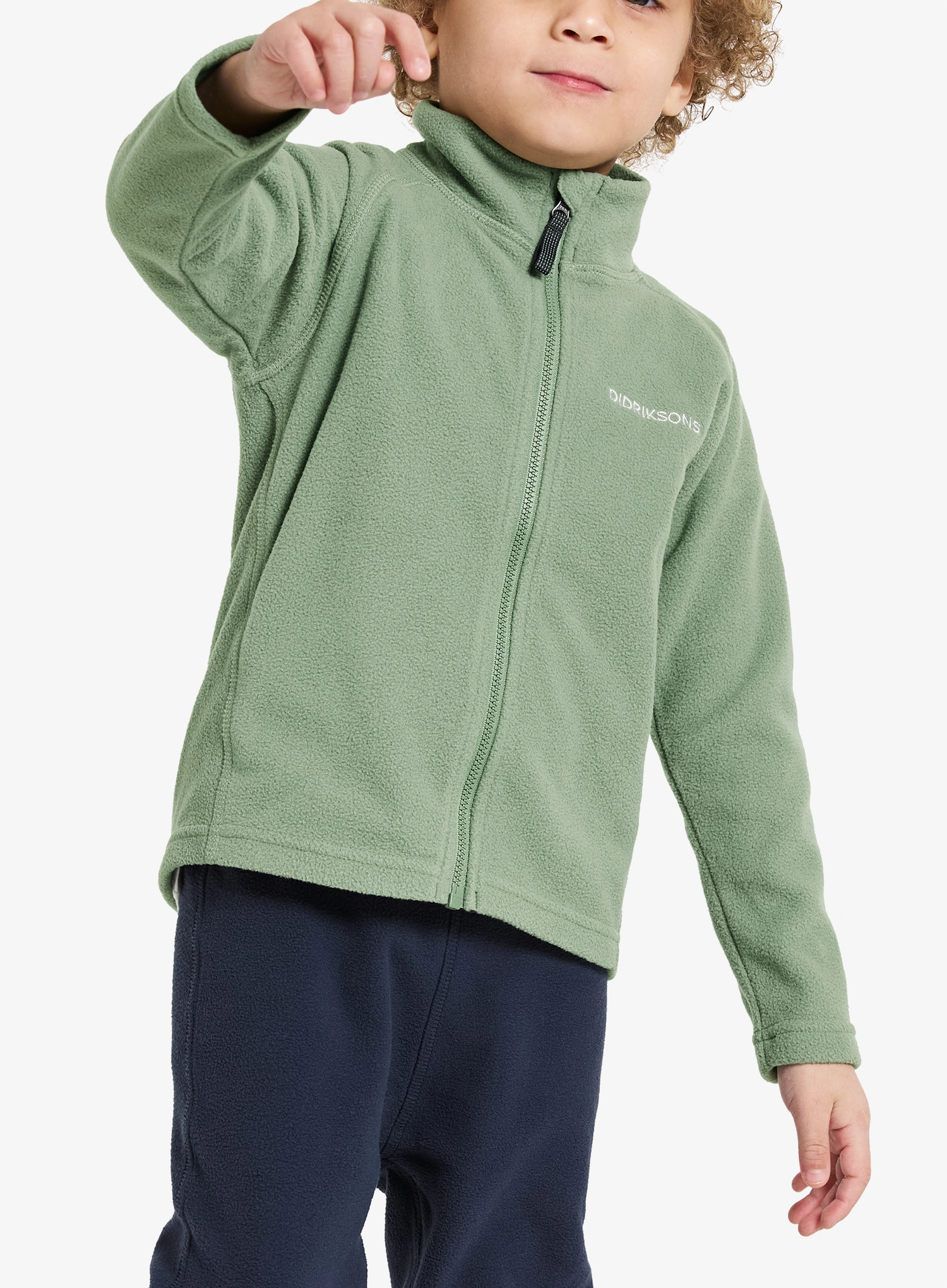 Bluza dziecięca Didriksons Monte Full Zip - light moss