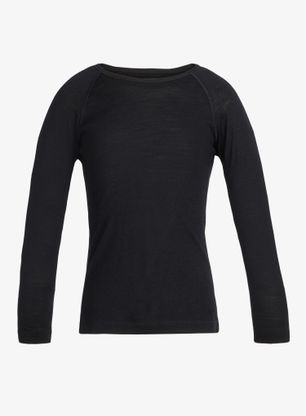 Bluza dziecięca Icebreaker Kids 200 Oasis LS Crewe - black