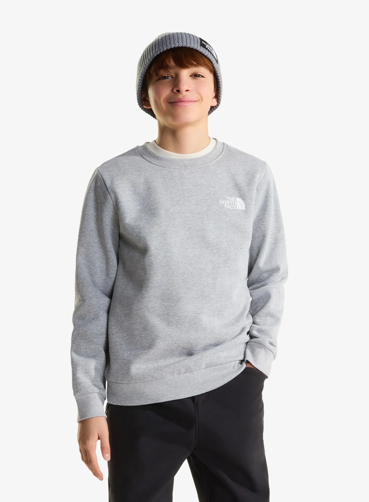 Dětská mikina The North Face Evolution Box NSE Crew - pale grey heather