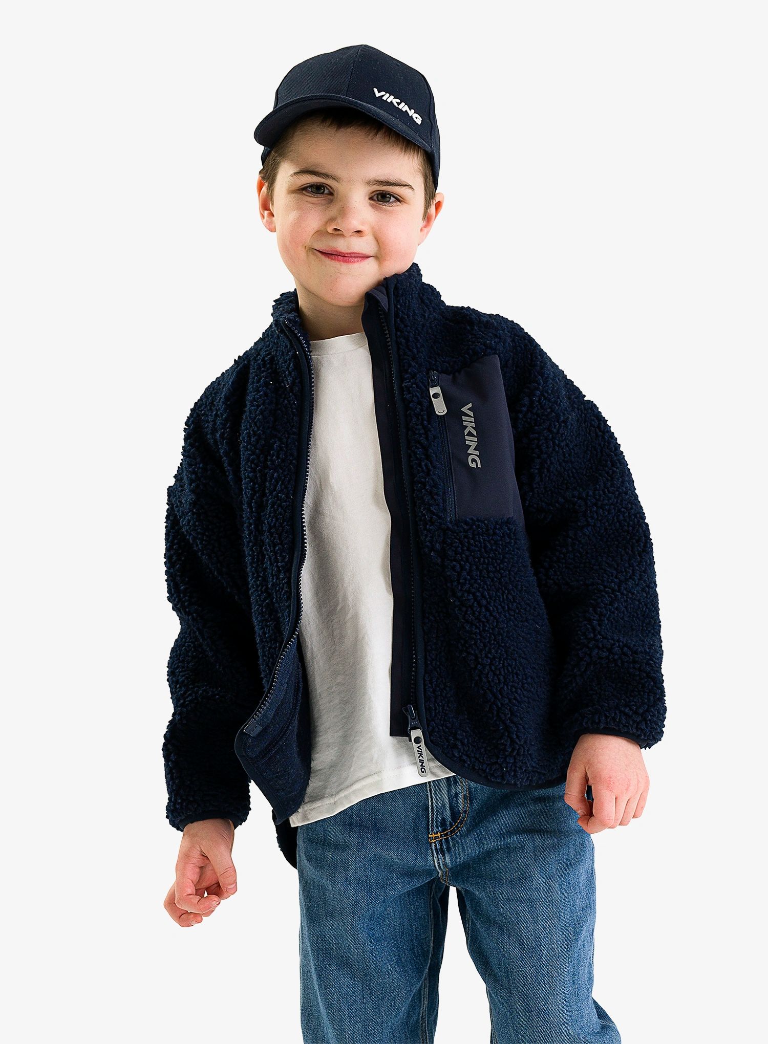 Dětská mikina Viking Playtime Pile Midlayer Jacket - navy