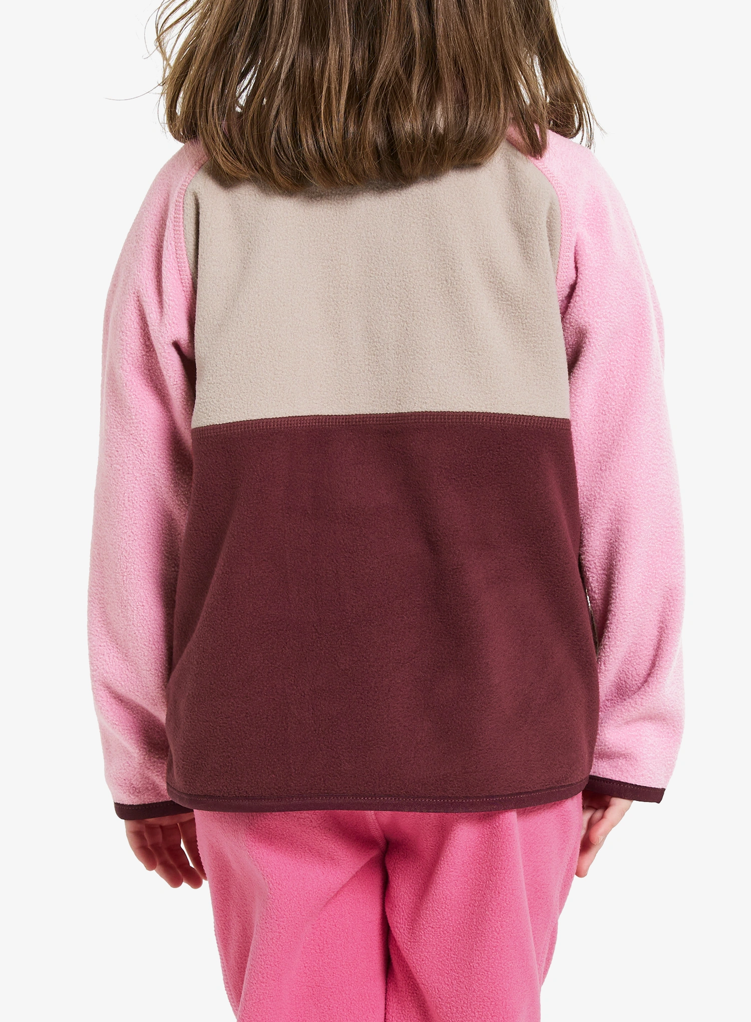 Bluza dziewczęca Didriksons Monte Half Button 4 - anemon red