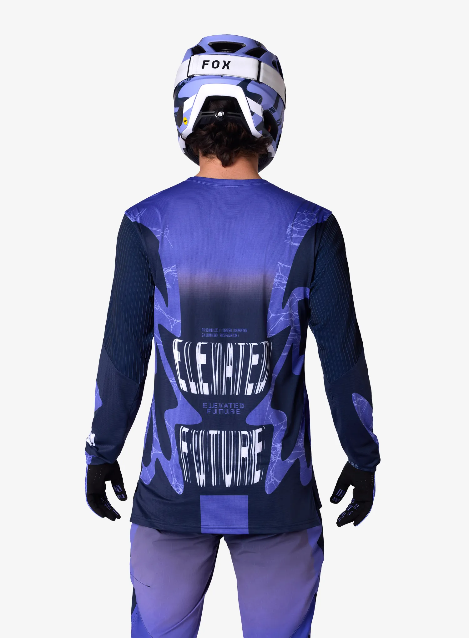 Bluza enduro Fox Flexair LS Jersey Diffuse SE - blueberry