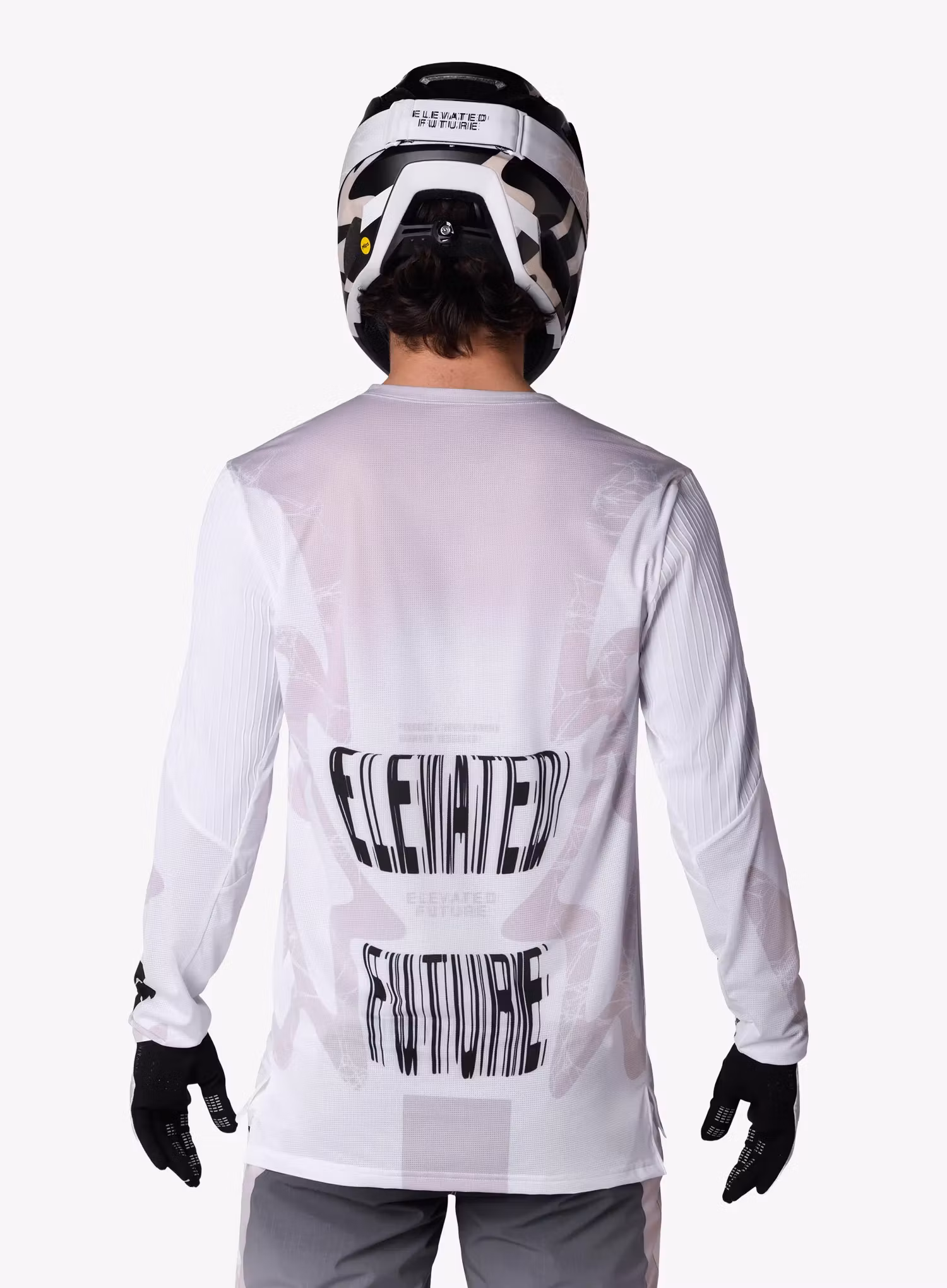 Bluza enduro Fox Flexair LS Jersey Diffuse SE - white