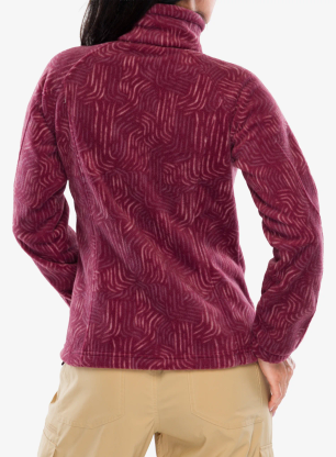 Bluza polarowa damska Columbia Benton Springs Printed Full Zip - rich wine flowfalls
