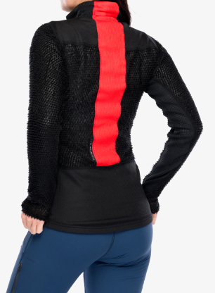 Bluza polarowa damska Haglofs L.I.M ZT Sync 2 Mid Jacket - black/zenith red