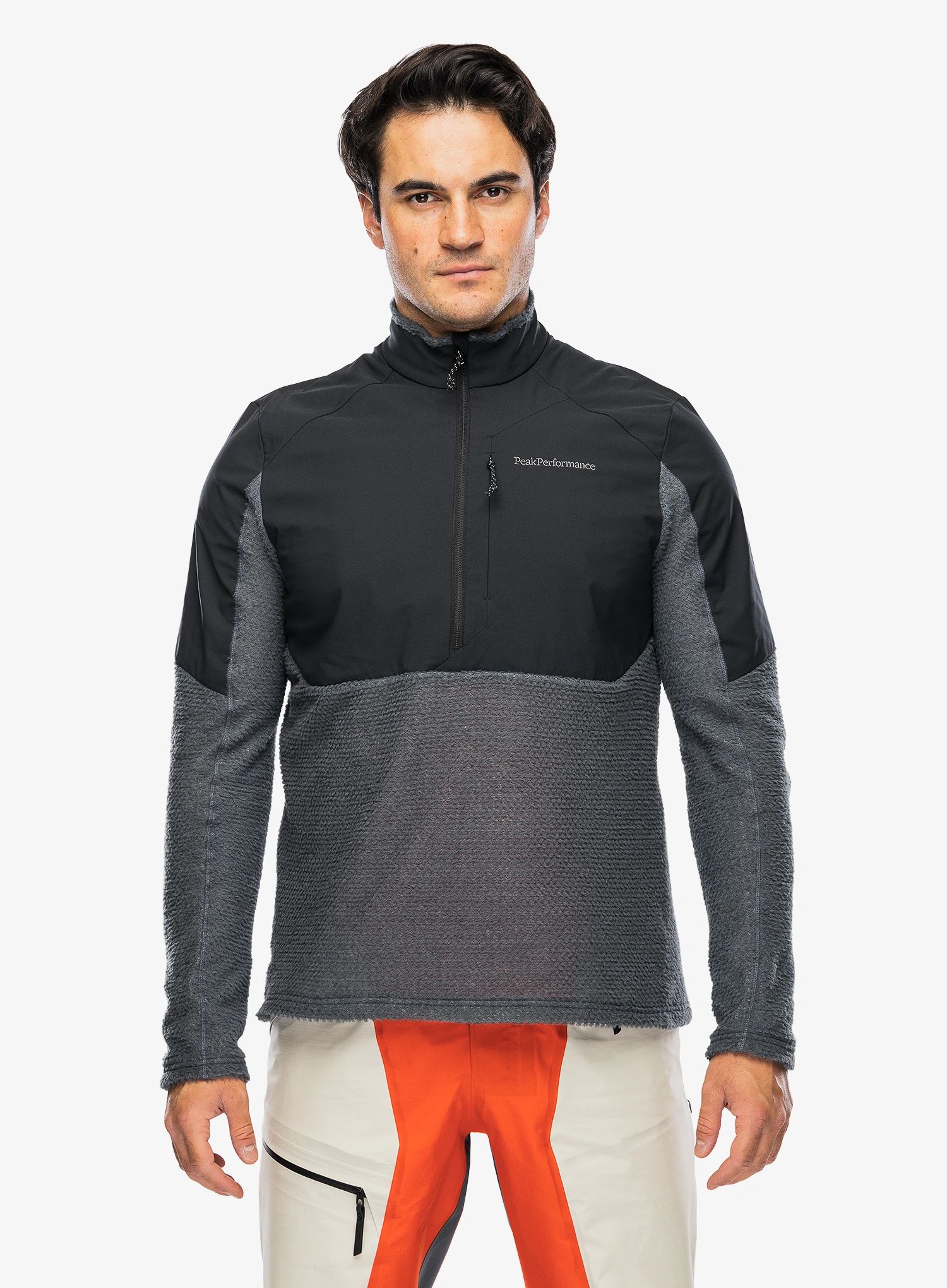Fleece mikina Peak Performance Freelight Alpha Half Zip - mountain mist