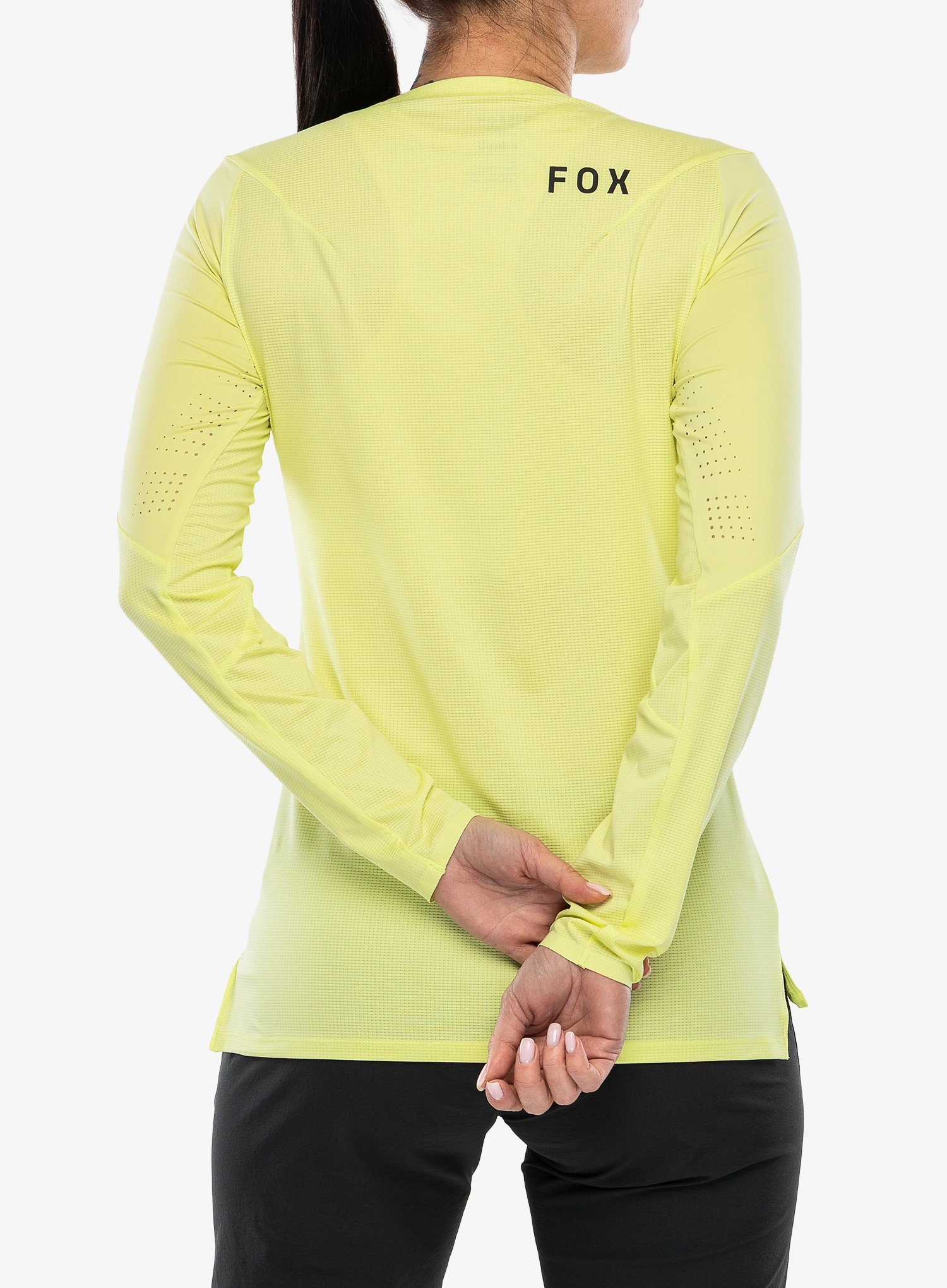Bluza rowerowa damska Fox Flexair LS Jersey - lime